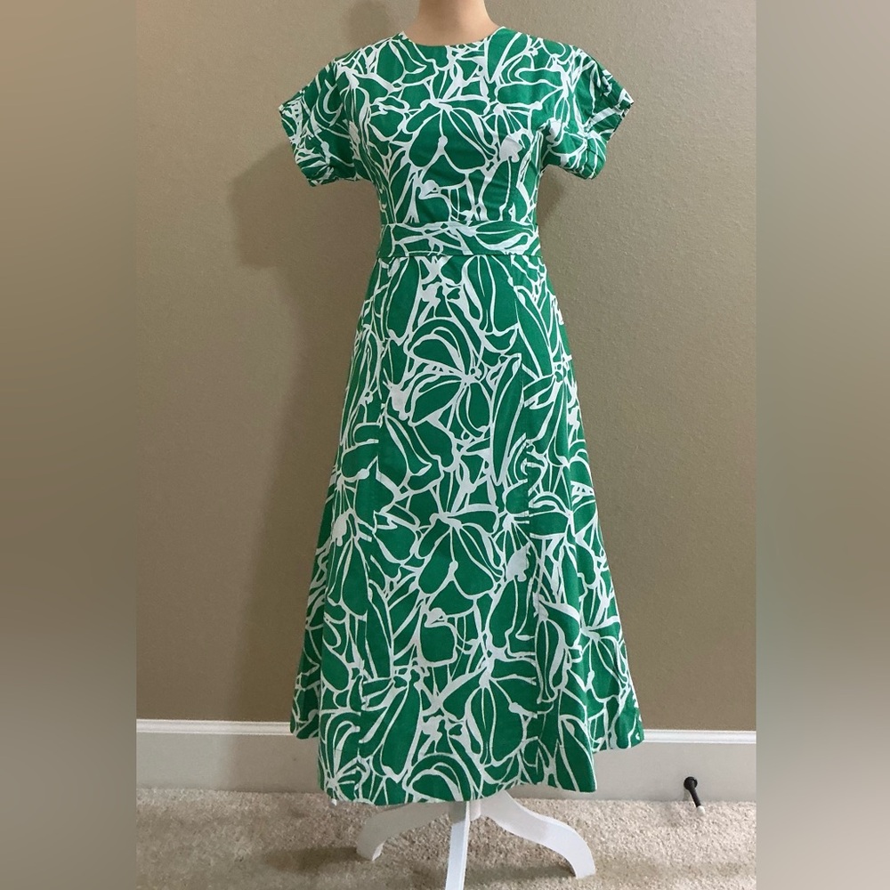 Banana Republic Green and White Floral Maxi Dress